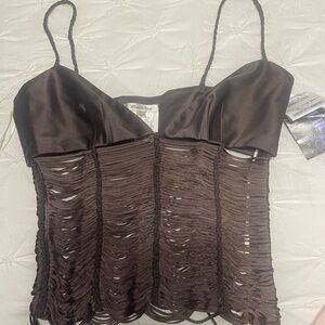Sexy evening mandalay top size 4 chocolate